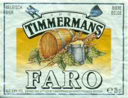 Oud Etiket Bier Faro - Brouwerij / Brasserie Timmermans Te Itterbeek - Bière