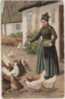 Feeding The Chickens - Stenders Nationale Kort. 16093 - (Danmark) - Denmark