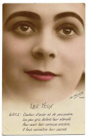LES YEUX Gris : Couleur D'acier Et De Poussière... La Favorite 1235, Envoi "en Campagne" 1916 (pli Bas Gauche) - Frauen