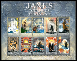 Feroe 2004 Correo 497/06 MH **/MNH Ilustración De Poemas. Janus Djrhuus (10 Sel - Färöer Inseln