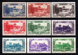 Grand Liban -  1937 - Paysages   - PA 65 à 73  - Neufs * - MLH - Poste Aérienne