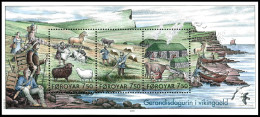 Feroe 2005 Hojas Bloque 19 **/MNH La Vida Cotidiana De Los Vikingos  - Färöer Inseln