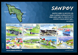 Feroe 2006 Correo 572/79 MH **/MNH Isla De Sandoy (8 Sellos)  -  MH  - Färöer Inseln