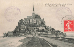 FRANCE - Mont St Michel - Vue Prise De La Digue - Mount St Miche - Vue Générale - Carte Postale Ancienne - Le Mont Saint Michel