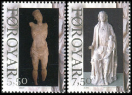 Feroe 2007 Correo 611/12 **/MNH Estatuas De Cristo Y María (proc. De Carnet)    - Färöer Inseln