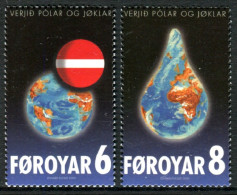 Feroe 2009 Correo 663/64 **/MNH Preservación Zona Polares Y Glaciares (2 Sellos - Faroe Islands