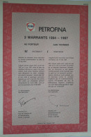 Petrofina - 2 Warrants 1994-1997- Brussel - Aardolie