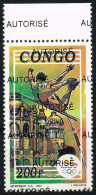 Congo Brazzaville Surchargé Overprint AUTORISE 1998 Olympics Barcelona 92 Athletics Hospital Mi B 1523 MNH Sheet Border - Verano 1992: Barcelona