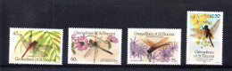 St Vincent/Grenadines 1986 Satz 506/09 Libellen/Insekten/Insects Postfrisch/MNH - St.Vincent (1979-...)