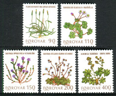 Feroe 1980 Correo 42/46 **/MNH Flora. Plantas Salvajes (5 Sellos)  - Faroe Islands