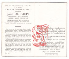 DP Jozef De Paepe ° Wichelen 1885 † 1953 X Marie Van Driessche // De Pauw De Beule De Bruycker - Andachtsbilder