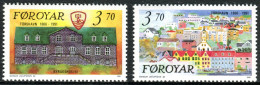 Feroe 1991 Correo 209/10 **/MNH 125 Aniv. De Torshvn. Vistas De La Ciudad (2 Se - Faroe Islands