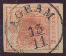 1850. Typography 3kr, AGRAM - ...-1867 Prephilately