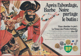 Le Trésor Des Pirates T'attend Chez BP. Pirate. British Petroleum. Après L'abordage Barbe Noire Partage Le Butin. 1971. - Advertising