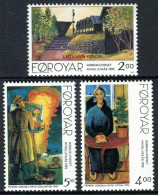 Feroe 1995 Correo 276/78 **/MNH Arte. Cuadros De Pintura (3 Sellos)  - Faroe Islands