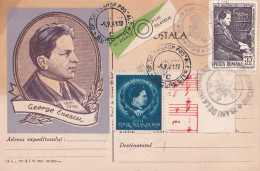 A24373  - GEORGE ENESCU MUSIC COMPOSITOR  POSTAL  STATIONERY, ENTIER POSTAL,  1961 - Entiers Postaux
