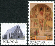 Feroe 1996 Correo 304/05 **/MNH Iglesia De Klaksvik (proc. De Carnet)  (2 Sello - Faroe Islands