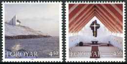 Feroe 1998 Correo 342/43 **/MNH Navidad'98. Iglesia De Frederik (proc. De Carne - Faroe Islands