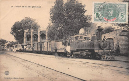 Afrique - Mali - Soudan Français - Train En Gare De KAYES - Locomotive - Voyagé 1913 (2 Scans) - Mali