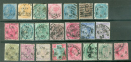 Lot  Indes Britanniques Service  Obli Et *  3 Scans - 1882-1901 Impero