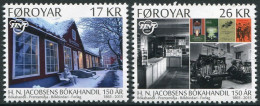 Feroe 2015 Correo 838/39 **/MNH 150 Aniv. Libreria H.N.Jacobsens (2 Sellos)  - Faroe Islands