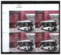 2024 MÉXICO Once. 65 Años De Historias, BLOCK Of 4 MNH Channel Eleven. TV, 65 Years Of Stories, COMMUNICATIONS, TRUCK - Mexico