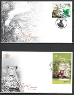 INDONESIE. N°1970 & BF 179 De 2002 Sur 2 Enveloppes 1er Jour. Panthère. - Big Cats (cats Of Prey)