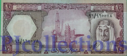 SAUDI ARABIA 10 RIYALS 1977 PICK 18 XF+ - Saudi Arabia