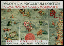 Feroe 2019 Correo 939/41 MH **/MNH La "Carta Marina" De Olaus Magnus - MH  - Isole Faroer