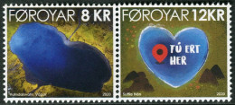 Feroe 2020 Correo 964/65 **/MNH Lago Corazon (2 Sellos)  - Färöer Inseln