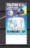 St. Vincent   -  1989. 25^ Anniv. Del Telstar E Volo Spaziale Di Cooper.25th Anniv. Of Telstar And Cooper's Flight. MNH - Amérique Du Nord