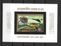 Laos Bloc Or Gold Non Dentelé Imperf UPU ** - UPU (Unión Postal Universal)