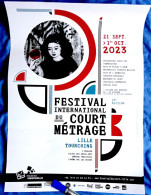 Affiche Originale FESTIVAL INTERNATIONAL DU COURT METRAGE LILLE 40x60 2023 - Plakate