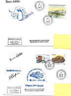 PO - 29 - 4 Plis Terre Adélie Avec Cachets Illustrés - Covers & Documents