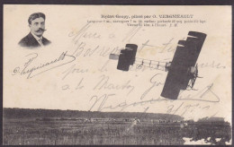 CPA Aviation Signature Autographe Avion Aviateur Vergnieault Non Circulé - Aviatori E Astronauti