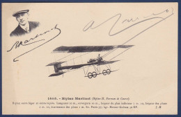 CPA Aviation Autographe Signature De Martinet Pilote Aviateur - Flieger Und Astronauten