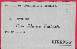 CEDOLA DI COMMISSIONE LIBRARIA VALLECCHI - NUOVA - Unclassified