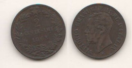 Italie 2 Centesimi Cents 1862 Italy Italia Regno Naples Mint Copper Coin - 1861-1878 : Victor Emmanuel II