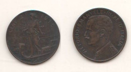 Italie 2 Centesimi Cents 1915 Italy Italia Regno Roma Mint Copper Coin - 1878-1900 : Umberto I.