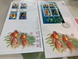 Hong Kong Stamp FDC 1993 Gold Fish By CPA - Nuevos