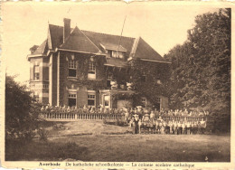 AVERBODE, LEUVEN, FLEMISH BRABANT, ARCHITECTURE, SCHOOL, CHINDREN, BELGIUM, POSTCARD - Leuven