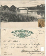 NICE TRAVEL !!! Rhodesia BSAC Umfuly Bridge B/w Pcard 21jan 1919 To Kobe Japan Via Colombo With 1 Stamp - Zimbabwe