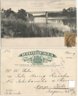 NICE TRAVEL !!! Rhodesia BSAC Umfuly Bridge B/w Pcard 21jan 1919 To Kobe Japan Via Colombo With 1 Stamp - Ponts