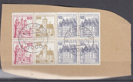 BERLIN  Heftchenblatt 18, Gestempelt Auf Briefstück, Burgen Und Schlösser, 1977 - Carnets