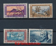 SCHWEIZ Mi. Nr. 235-238  „Pro Juventute“: Landschaften; Nikolaus Von Flüe - Siehe Scan - Used - Used Stamps