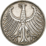 République Fédérale Allemande, 5 Mark, 1951, Stuttgart, Argent, SUP, KM:112.1 - 5 Marcos