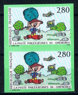 France 1994 N° 2877 Paire  Non Dentelé  IMP  Neuf MNH **  Philexjeunes - 1991-2000