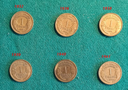 FRANCIA 1 Franc   6 Monete Anni Diversi - 1 Franc