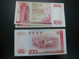 Hong Kong 1994- 2000 Bank OF China $100 Banknote Used €17/pc Number Random - Hongkong