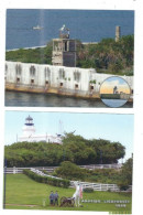 2 POSTCARDS USA LIGHTHOUSES PUBLISHED IN   AUSTRALA - Phares